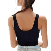 Seamless Crop Top With Ribbed Design